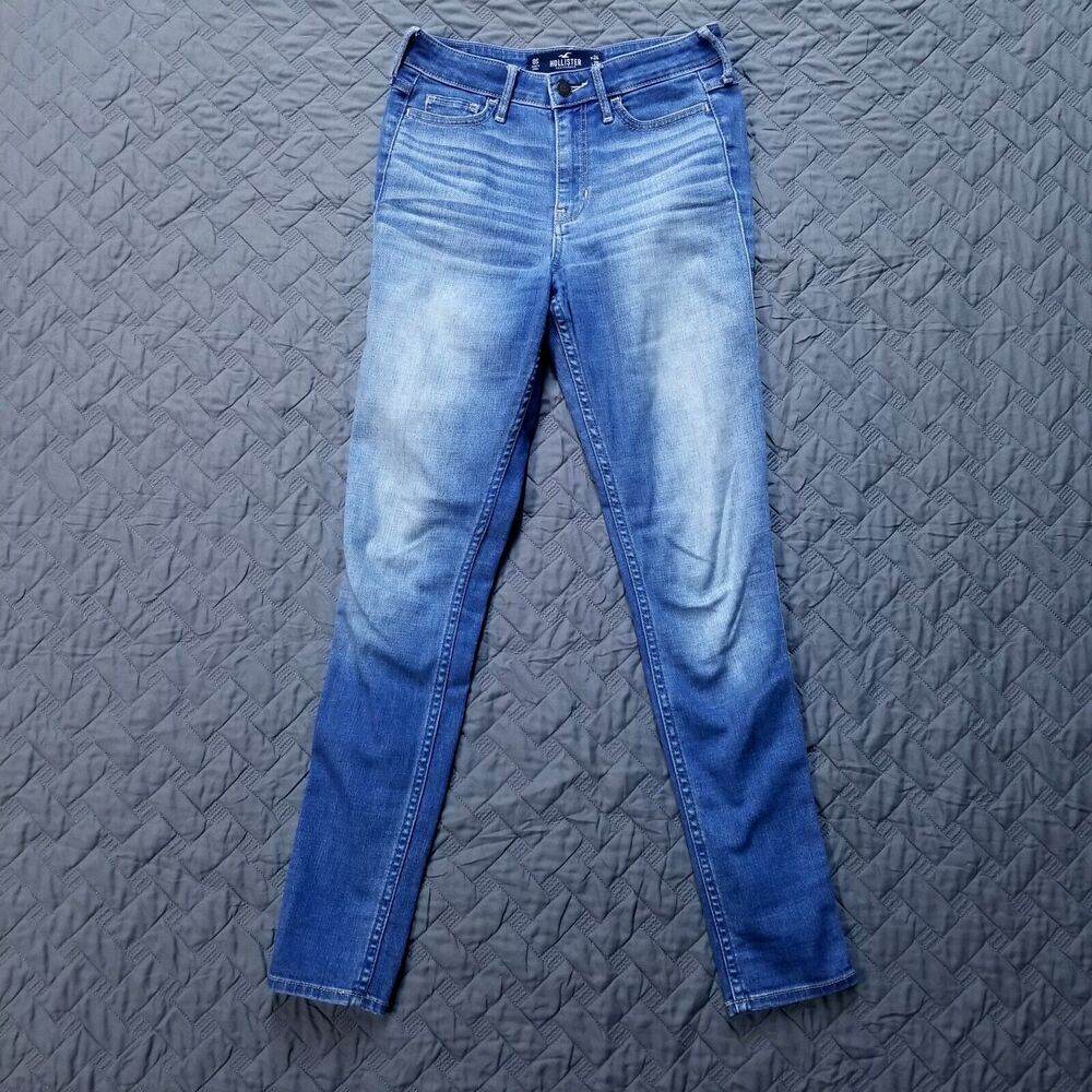 Hollister Jeans Womens OS 24x28 Blue High Rise Super Skinny Shape Love Denim